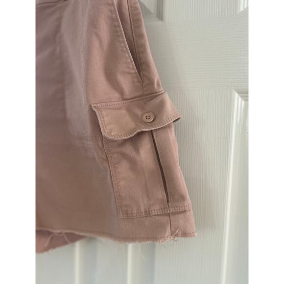 Loft Pale Mauve Pink Cut Off Cargo Shorts - Picture 2 of 6